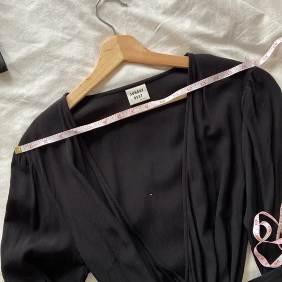 Aritzia Sunday Best Marion black wrap dress - Picture 8 of 11